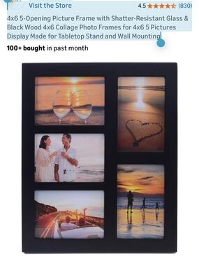 Black Multi-Opening 5-Photo Picture Frame - Home Accents